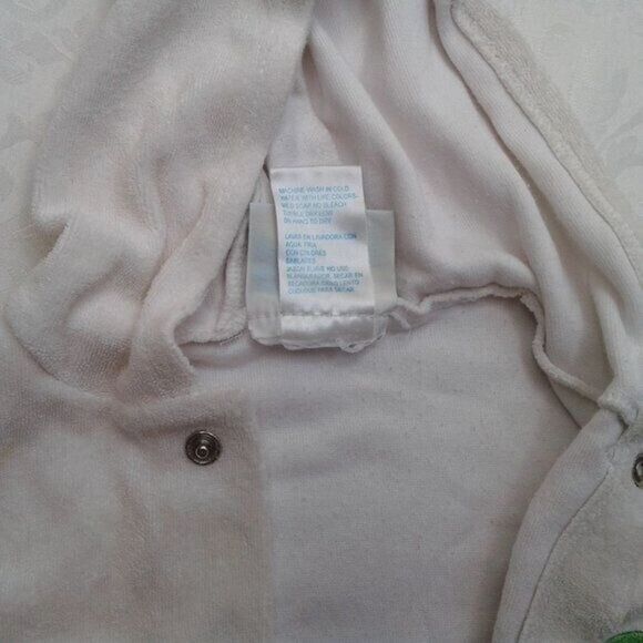 Make A Splash Baby Swim Coverup Terrycloth Hood Size 12M White GreenYellow Gator - Picture 6 of 7